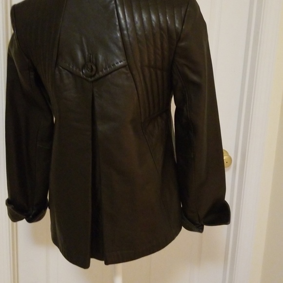 Ellen Tracy Soft Lambs Leather Black Jacket XS - Picture 8 of 8